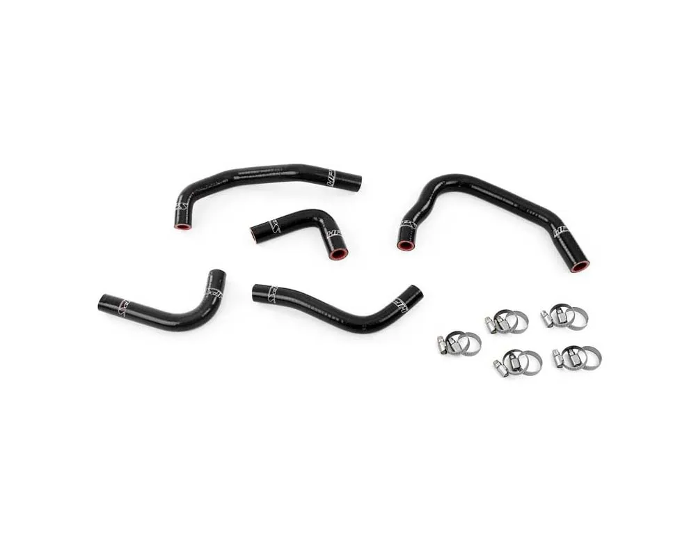 HPS Black Reinforced Silicone Heater Hose Kit Coolant for Jeep 12-17 Wrangler JK & Unlimited 3.6L V6 Left Hand Drive - 57-1285H-BLK