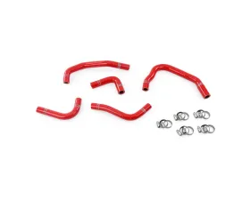HPS Red Reinforced Silicone Heater Hose Kit Coolant for Jeep 12-17 Wrangler JK & Unlimited 3.6L V6 Left Hand Drive
