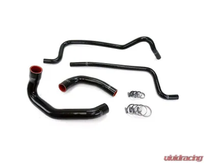 HPS Black Reinforced Silicone Radiator + Heater Hose Kit for Jeep 02-06 Wrangler TJ 4.0L Left Hand Drive - 57-1292-BLK