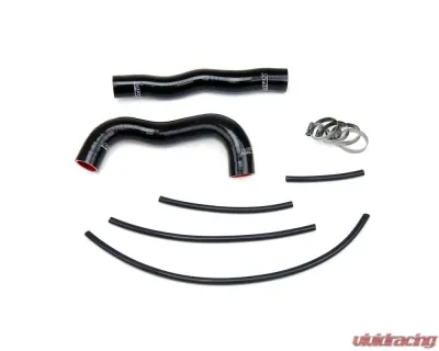 HPS Reinforced Black Silicone Radiator Hose Kit Coolant for Hyundai 13-14 Genesis Coupe 2.0T Turbo 4Cyl - 57-1324R-BLK