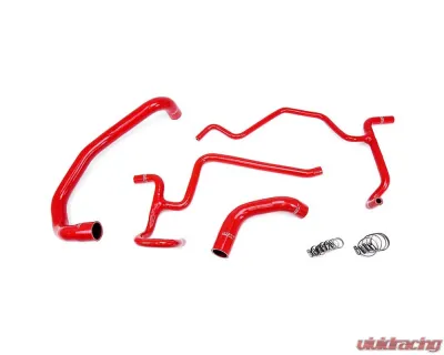 HPS Performance High Temp 3-ply Reinforced Silicone,Replace OEM Rubber Radiator Coolant Hoses - 57-1326-RED