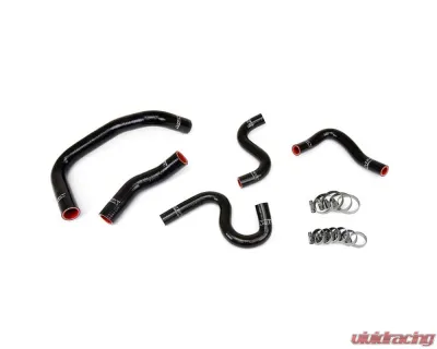 HPS Black Reinforced Silicone Radiator + Heater Hose Kit for Toyota 85-87 Corolla AE86 4A-GEU Left Hand Drive - 57-1337-BLK