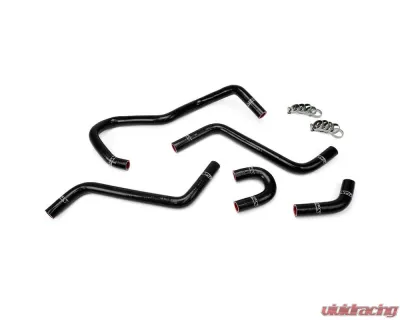 HPS Black Reinforced Silicone Radiator Hose Kit for Yamaha 04-07 YXR450 YXR660 Rhino - 57-1345-BLK