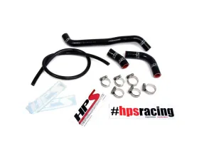 HPS Black Reinforced Silicone Radiator Hose Kit for Suzuki 00-08 DRZ400S DRZ400SM