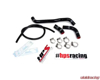 HPS Black Reinforced Silicone Radiator Hose Kit for Suzuki 00-08 DRZ400S DRZ400SM - 57-1359-BLK