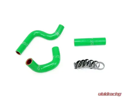 HPS Green Reinforced Silicone Radiator Hose Kit for Kawasaki 98-12 KX80 KX85 KX100 - 57-1364-GRN