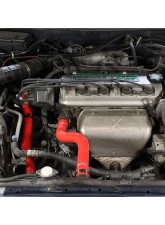 HPS Performance Products Red Silicone Radiator Hose Kit for Honda Accord 98-02 2.3L 4Cyl                                     - 57-1394-RED - Image 2