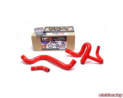 HPS Reinforced Red Silicone Radiator Hose Kit Coolant for Dodge 12-16 Dart 1.4T Turbo - 57-1410-RED
