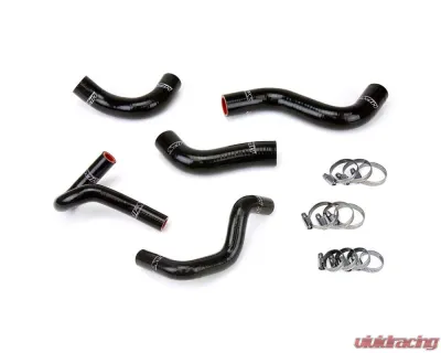 HPS Reinforced Black Silicone Radiator + Heater Hose Kit Coolant for Mazda 90-93 Miata 1.6L - 57-1411-BLK