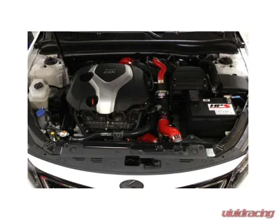HPS Performance High Temp 4-ply Reinforced Silicone,Replace OEM Rubber Intercooler Turbo Boots - 57-1420-RED