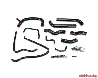HPS Reinforced Black Silicone Radiator Hose Kit Coolant for Toyota 00-05 MR2 Spyder - 57-1432-BLK