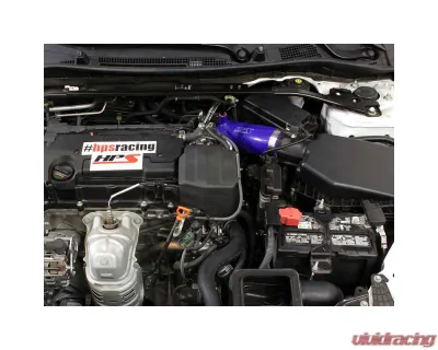 HPS Blue Reinforced Silicone Post MAF Air Intake Hose Kit for Honda 13-16 Accord 2.4L - 57-1445-BLUE