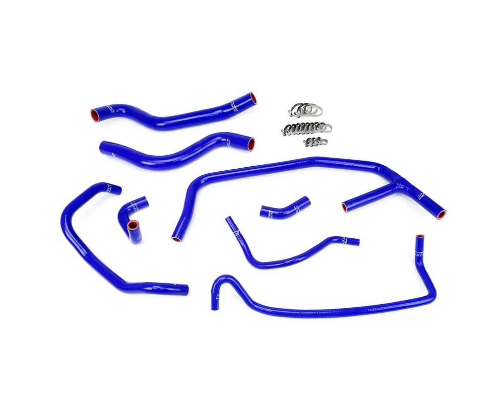 HPS Blue Reinforced Silicone Radiator and Heater Hose Kit Coolant for Ford 2015-2022 Mustang Ecoboost 2.3L Turbo - 57-1452-BLUE