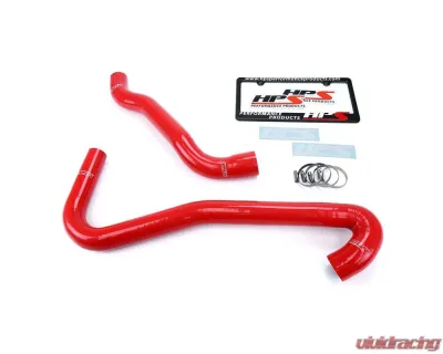 HPS Red Reinforced Silicone Radiator Hose Kit Coolant for Jeep 06-08 Grand Cherokee SRT8 6.1L V8 WK1 - 57-1453-RED