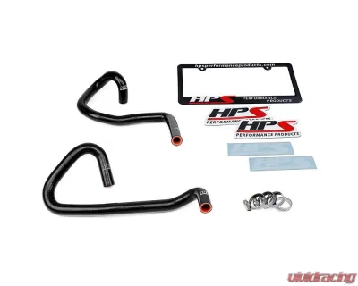 HPS Reinforced Black Silicone Heater Hose Kit Coolant for Toyota 05-18 Tacoma 2.7L 4Cyl - 57-1470-BLK