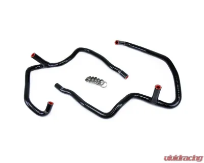 HPS Black Reinforced Silicone Heater Hose Kit Coolant for Jeep 06-10 Commander 5.7L V8 with Rear A/C - 57-1472-BLK