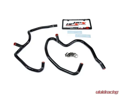 HPS Black Reinforced Silicone Heater Hose Kit Coolant for Jeep 06-10 Commander 5.7L V8 with Rear A/C - 57-1472-BLK