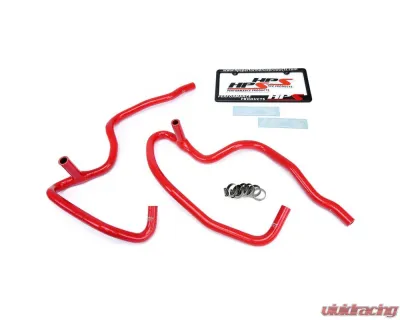 HPS Red Reinforced Silicone Heater Hose Kit Coolant for Jeep 06-10 Commander 5.7L V8 with Rear A/C - 57-1472-RED