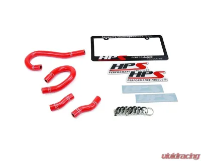 HPS Performance Products Red Silicone Heater Hose Kit for 2012-2015 Jeep Grand Cherokee SRT8 6.4L - 57-1473-RED
