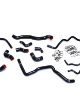HPS Black Silicone Radiator and Ancillary Coolant Hose Kit Audi | Volkswagen 2.0T Turbo FSI Left Hand Drive 2006-2009                                     - 57-1476-BLK - Image 2