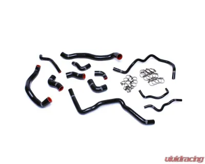 HPS Black Silicone Radiator and Ancillary Coolant Hose Kit Audi | Volkswagen 2.0T Turbo FSI Left Hand Drive 2006-2009 - 57-1476-BLK