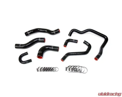 HPS Performance Products High Temp 3-Ply Black Silicone Radiator & Heater Hose Kit for Toyota 89-95 22RE - 57-1478-BLK