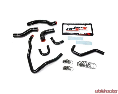 HPS Performance Products High Temp 3-Ply Black Silicone Radiator & Heater Hose Kit for Toyota 89-95 22RE - 57-1478-BLK