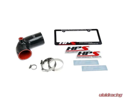 HPS Black Reinforced Silicone Post MAF Air Intake Hose Kit for Mazda 06-08 MX-5 Miata NC1 - 57-1493-BLK