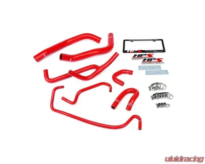 HPS Red Reinforced Silicone Radiator & Heater Hose Kit Ford Mustang 3.7L V6 2015-2022 - 57-1506-RED