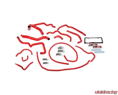 HPS Performance Products Red Silicone Radiator + Heater Hose Kit for 2010-2013 Mazda Mazdaspeed 3 2.3L Turbo - 57-1512-RED