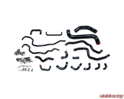 HPS Performance Products Black Silicone Radiator & Heater Hose Kit for 2015-2021 Subaru WRX STI 2.5L Turbo - 57-1516-BLK