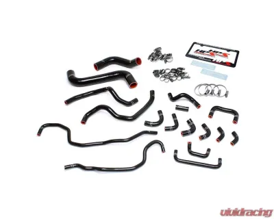 HPS Performance Products Black Silicone Radiator & Heater Hose Kit for 2015-2021 Subaru WRX STI 2.5L Turbo - 57-1516-BLK