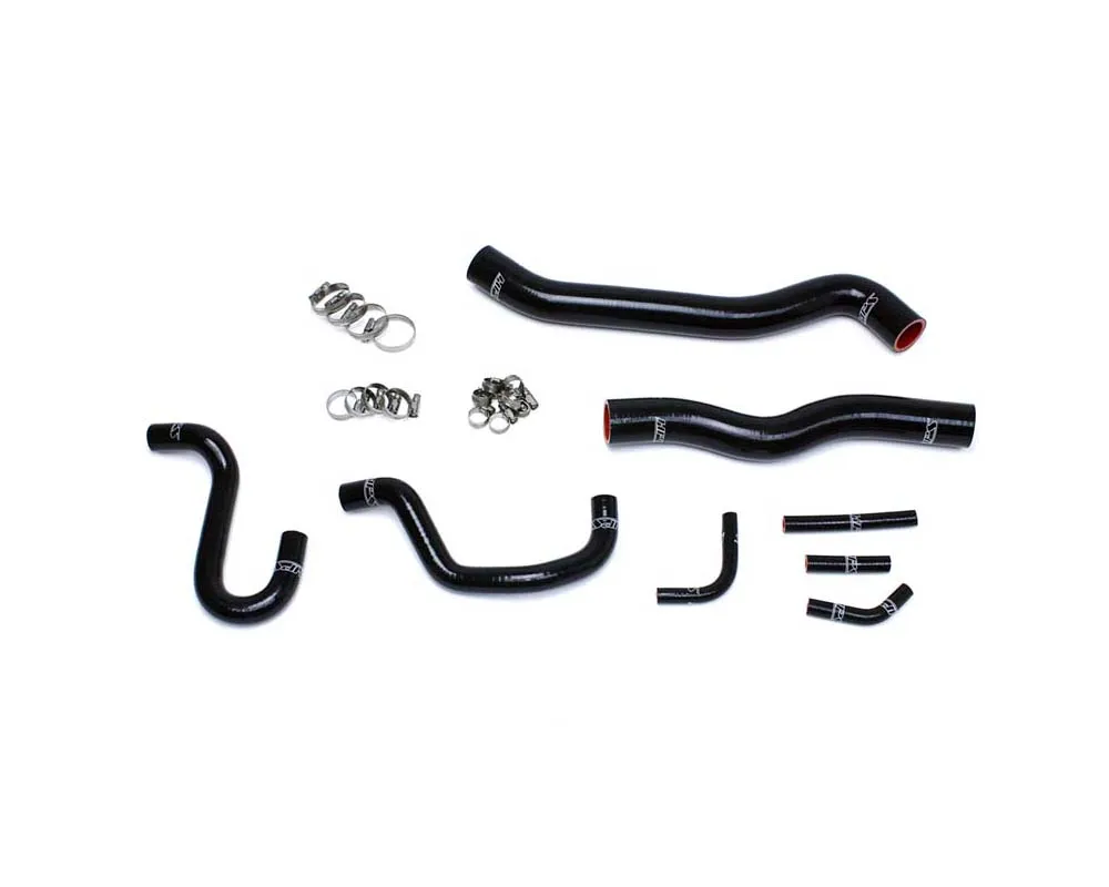 HPS Reinforced Black Silicone Radiator + Heater Hose Kit Coolant for Hyundai 12-16 Genesis Coupe 3.8L V6 Left Hand Drive - 57-1518-BLK