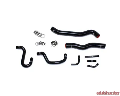 HPS Reinforced Black Silicone Radiator + Heater Hose Kit Coolant for Hyundai 12-16 Genesis Coupe 3.8L V6 Left Hand Drive - 57-1518-BLK