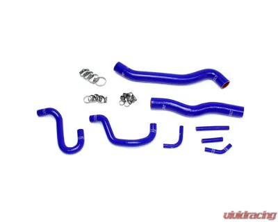 HPS Reinforced Blue Silicone Radiator + Heater Hose Kit Coolant for Hyundai 12-16 Genesis Coupe 3.8L V6 Left Hand Drive - 57-1518-BLUE