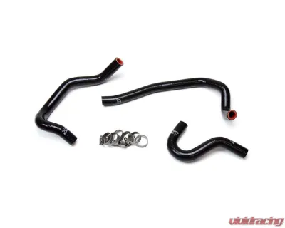 HPS Black Reinforced Silicone Heater Hose Kit Coolant for Toyota 86-92 Supra MK3 Turbo & NA 7MGE / 7MGTE Left Hand Drive - 57-1520-BLK