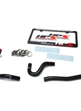 HPS Black Reinforced Silicone Heater Hose Kit Coolant for Toyota 86-92 Supra MK3 Turbo & NA 7MGE / 7MGTE Left Hand Drive                                     - 57-1520-BLK - Image 2