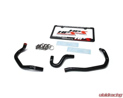 HPS Black Reinforced Silicone Heater Hose Kit Coolant for Toyota 86-92 Supra MK3 Turbo & NA 7MGE / 7MGTE Left Hand Drive - 57-1520-BLK