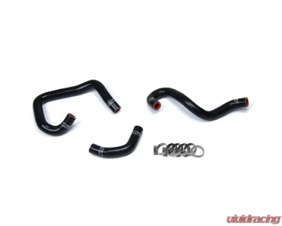 HPS Black Reinforced Silicone Heater Hose Kit Coolant for Toyota 93-98 Supra MK4 2JZ Turbo Left Hand Drive - 57-1521-BLK