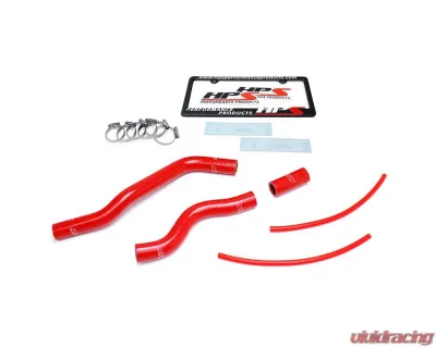 HPS Performance Products Red Silicone Radiator Hose Kit for 01-05 Honda Civic 1.7L Manual Trans - 57-1525-RED