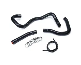 HPS Black Reinforced Silicone Radiator Hose Kit Coolant for Mitsubishi 2008-2017 Lancer 2.0L 2.4L DE ES GTS