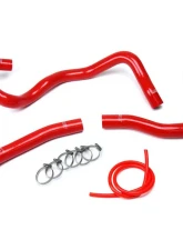 HPS Red Reinforced Silicone Radiator Hose Kit Coolant for Mitsubishi 2008-2017 Lancer 2.0L 2.4L DE ES GTS                                     - 57-1530-RED - Image 2