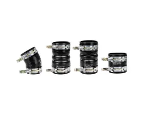 HPS Black Ultra High Temp Reinforced Silicone Intercooler Hose Boots Kit Ford F250 2003-2004