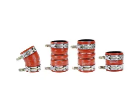 HPS High Temp Reinforced Silicone Intercooler Turbo Hose Boots Kit with T Bolt Clamps Ford F250 Superduty 2003-2004
