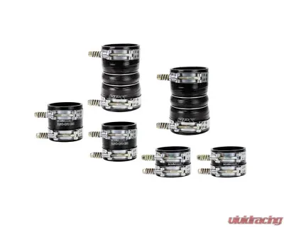 HPS Performance 4-ply reinforced fluorolined silicone, replaces OEM rubber intercooler boots Ford 7.3L V8 - 57-1539-BLK