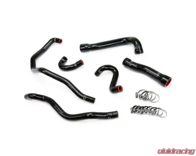 HPS Black Reinforced Silicone Radiator + Heater Hose Kit Coolant for BMW 01-06 E46 M3 Left Hand Drive - 57-1543-BLK