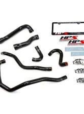 HPS Black Reinforced Silicone Radiator + Heater Hose Kit Coolant for BMW 01-06 E46 M3 Left Hand Drive                                     - 57-1543-BLK - Image 2