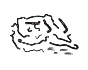 HPS Black Reinforced Silicone Radiator + Heater Hose Kit Coolant for BMW 04-05 530i E60 Left Hand Drive