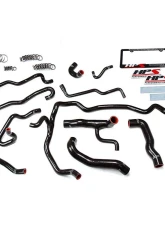 HPS Black Reinforced Silicone Radiator + Heater Hose Kit Coolant for BMW 04-05 530i E60 Left Hand Drive                                     - 57-1552-BLK - Image 2
