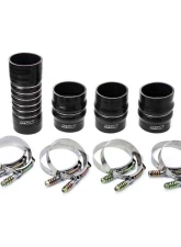 HPS Black High Temp Aramid Reinforced Silicone Intercooler Hose Boots Kit Dodge Ram Pickup 5.9L Cummins Diesel 2003-2007                                     - 57-1568-BLK - Image 3